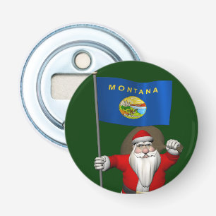 Sinterklaas met aftekening van Montana Button Flesopener