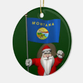 Sinterklaas met aftekening van Montana Keramisch Ornament (Links)