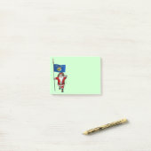 Sinterklaas met aftekening van Montana Post-it® Notes (Op bureau)