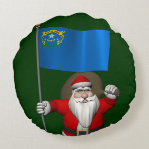 Sinterklaas met aftekening van Nevada Rond Kussen