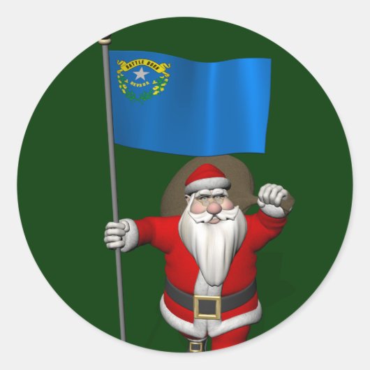 Sinterklaas met aftekening van Nevada Sticker (Voorkant)