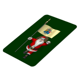 Sinterklaas met aftekening van New Jersey Magneet