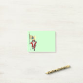 Sinterklaas met aftekening van New Jersey Post-it® Notes (Op bureau)