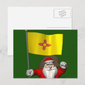 Sinterklaas met aftekening van nieuw Mexico Feestdagenkaart (Voorkant / Achterkant)