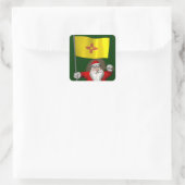 Sinterklaas met aftekening van nieuw Mexico Vierkante Sticker (Tas)