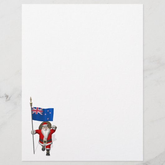 Sinterklaas met aftekening van Nieuw-Zeeland (Voorkant)
