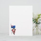 Sinterklaas met aftekening van Nieuw-Zeeland (Staand voorkant)