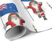 Sinterklaas met aftekening van Nieuw-Zeeland Cadeaupapier (Rol Hoek)