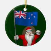 Sinterklaas met aftekening van Nieuw-Zeeland Keramisch Ornament (Voorkant)