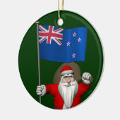 Sinterklaas met aftekening van Nieuw-Zeeland Keramisch Ornament (Links)