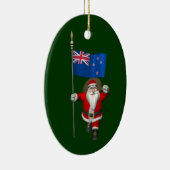 Sinterklaas met aftekening van Nieuw-Zeeland Keramisch Ornament (Rechts)