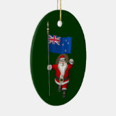 Sinterklaas met aftekening van Nieuw-Zeeland Keramisch Ornament (Rechts)