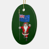 Sinterklaas met aftekening van Nieuw-Zeeland Keramisch Ornament (Links)