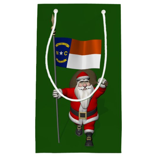 Sinterklaas met aftekening van North Carolina Klein Cadeauzakje (Voorkant)