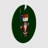 Sinterklaas met aftekening van North Carolina Ornament (voorkant)