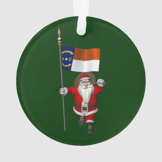 Sinterklaas met aftekening van North Carolina Ornament (achterkant)