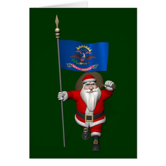Sinterklaas met aftekening van North Dakota (Voorkant)