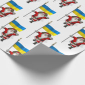 Sinterklaas met aftekening van Oekraïne Cadeaupapier (Hoek)