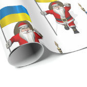 Sinterklaas met aftekening van Oekraïne Cadeaupapier (Rol Hoek)