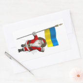 Sinterklaas met aftekening van Oekraïne Rechthoekige Sticker (Envelop)