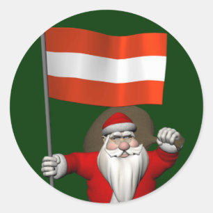 Sinterklaas met aftekening van Österreich Ronde Sticker