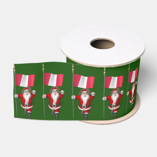 Sinterklaas met aftekening van Peru Grosgrain Lint (Spoel)