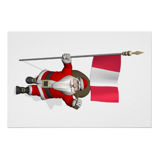 Sinterklaas met aftekening van Peru Perfect Poster (Voorkant)