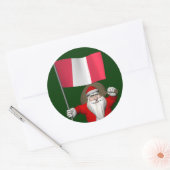 Sinterklaas met aftekening van Peru Ronde Sticker (Envelop)