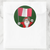 Sinterklaas met aftekening van Peru Ronde Sticker (Tas)