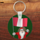 Sinterklaas met aftekening van Peru Sleutelhanger (Voorkant)