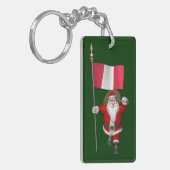 Sinterklaas met aftekening van Peru Sleutelhanger (Voorkant Links)
