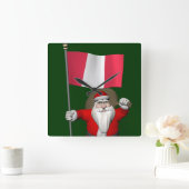 Sinterklaas met aftekening van Peru Vierkante Klok (Huis)