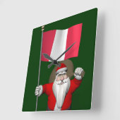 Sinterklaas met aftekening van Peru Vierkante Klok (Hoek)