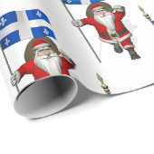 Sinterklaas met aftekening van Québec Cadeaupapier (Rol Hoek)