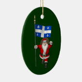 Sinterklaas met aftekening van Québec CDN Keramisch Ornament (Rechts)