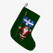 Sinterklaas met aftekening van Québec CDN Kleine Kerstsok (Voorkant (Hangend))