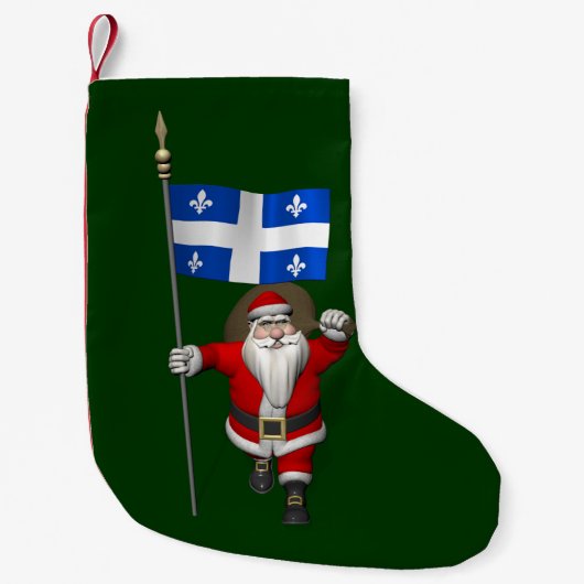 Sinterklaas met aftekening van Québec CDN Kleine Kerstsok (Voorkant)