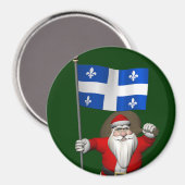 Sinterklaas met aftekening van Québec CDN Magneet (Voorkant / Achterkant)