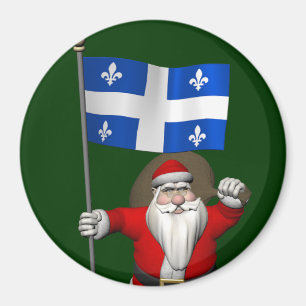 Sinterklaas met aftekening van Québec CDN Magneet