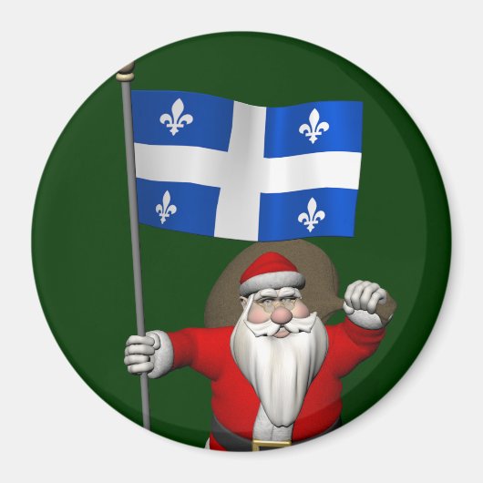 Sinterklaas met aftekening van Québec CDN Magneet (Voorkant)