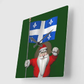 Sinterklaas met aftekening van Québec CDN Vierkante Klok (Hoek)