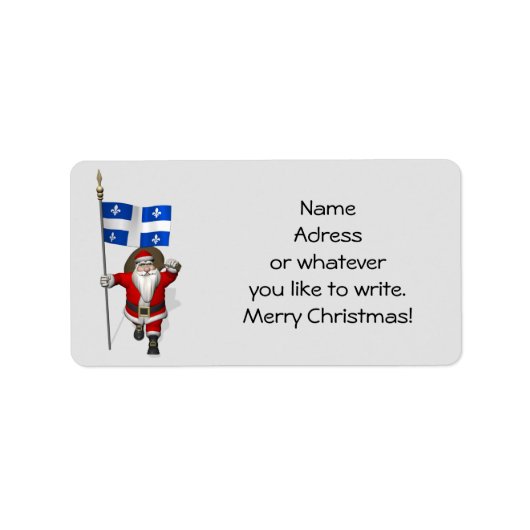 Sinterklaas met aftekening van Québec Etiket (Voorkant)
