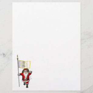Sinterklaas met aftekening van Rhode Island
