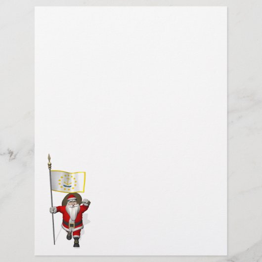 Sinterklaas met aftekening van Rhode Island (Voorkant)
