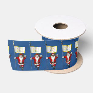 Sinterklaas met aftekening van Rhode Island Satijnen Lint