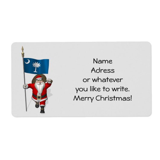 Sinterklaas met aftekening van South Carolina Etiket (Voorkant)