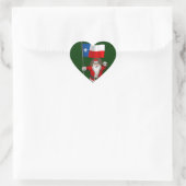 Sinterklaas met aftekening van Texas Hart Sticker (Tas)
