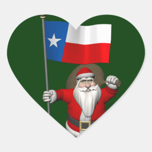 Sinterklaas met aftekening van Texas Hart Sticker