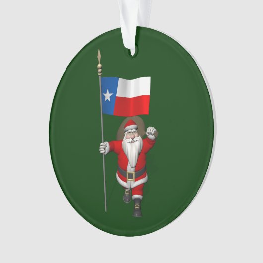 Sinterklaas met aftekening van Texas Ornament (voorkant)