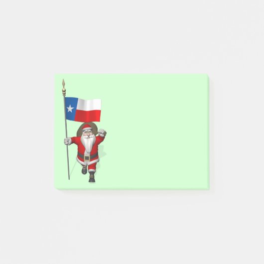 Sinterklaas met aftekening van Texas Post-it® Notes (Voorkant)
